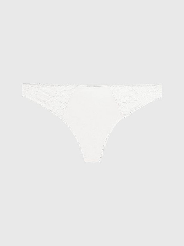 Calvin Klein USA Ultra Soft Lace Womens Thong White 5470632-VN